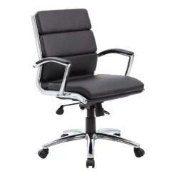 Executive CaressoftPlus Mid Back Chair By Boss Office Products - Madison Seating